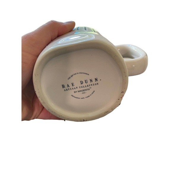 Two Rae Dunn Christmas Mugs Coco Naughty White Black Cottagecore Minimalist - Picture 3 of 3